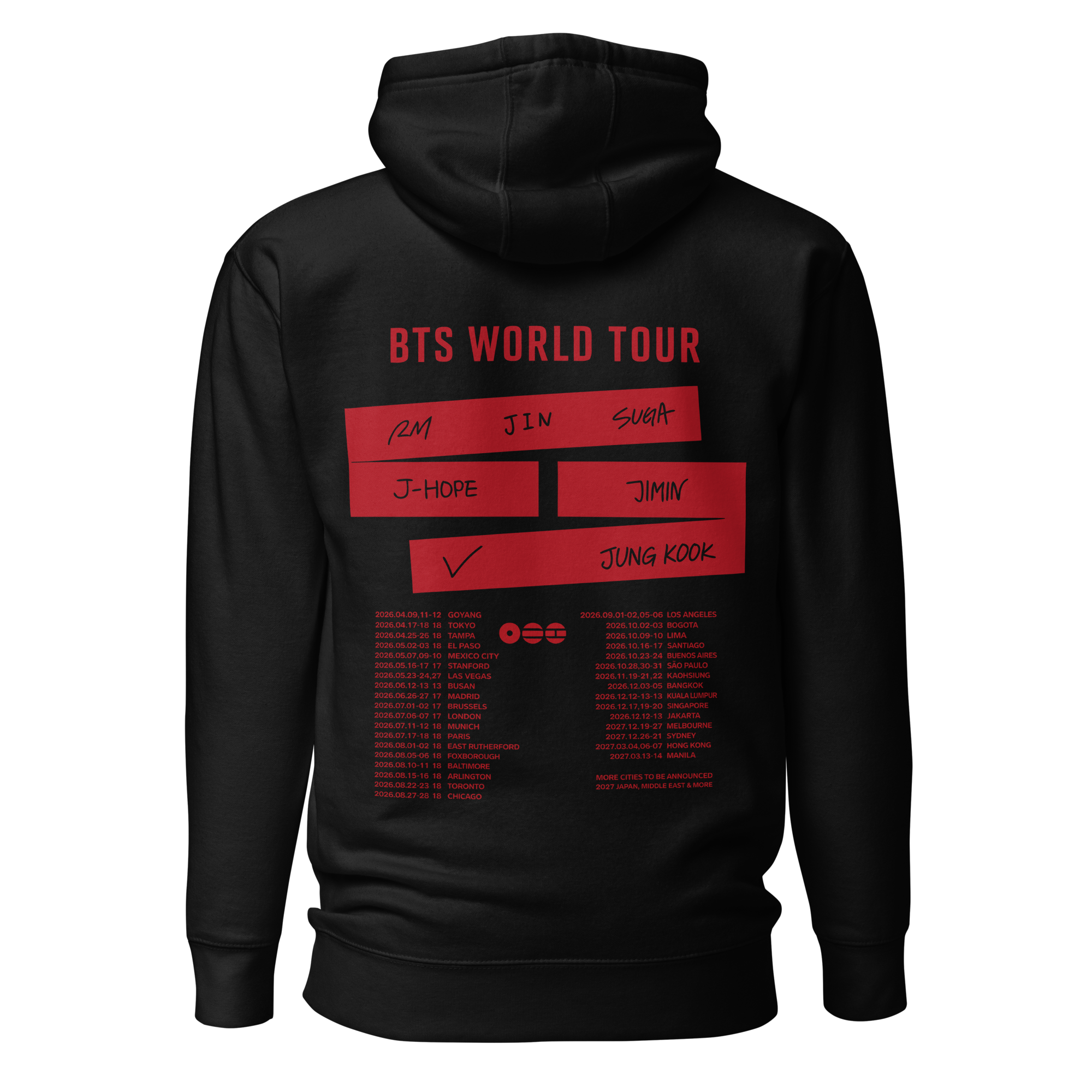 BTS World Tour 2026 Graphic Hoodie | K-Pop Streetwear – Otaku Bestie BTS World Tour 2026 Graphic Hoodie | K-Pop Streetwear – Otaku Bestie