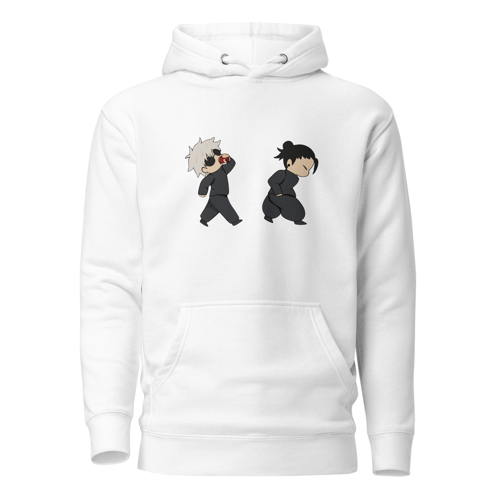 Gojo and Geto Graphic Hoodie in Carbon Grey — Otaku Bestie Anime Apparel