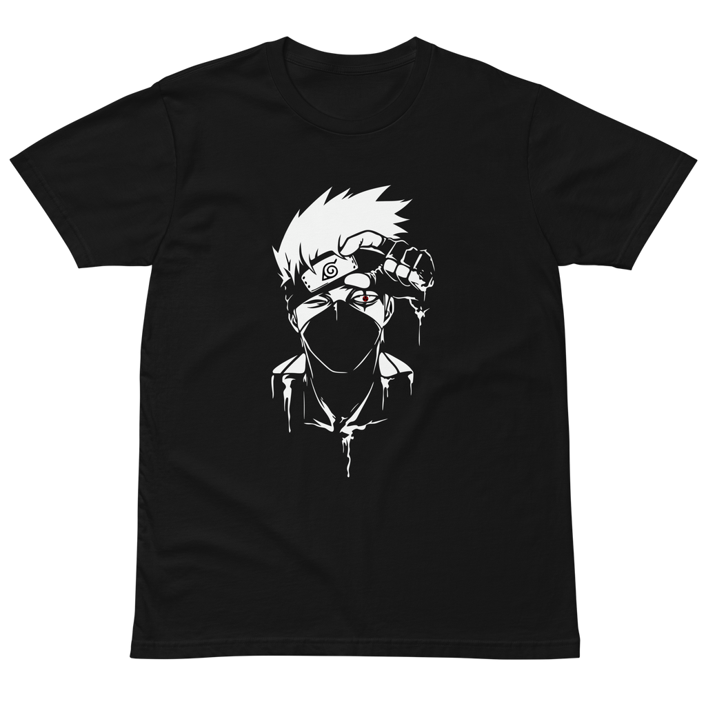 Kakashi Face Silhouette Graphic T-Shirt in Black — Otaku Bestie Anime Apparel