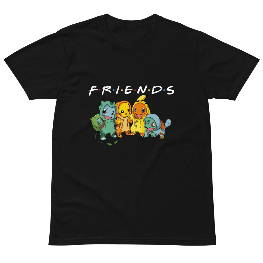 Pokémon Starter Friends Graphic T-Shirt in Black — Otaku Bestie Anime Apparel