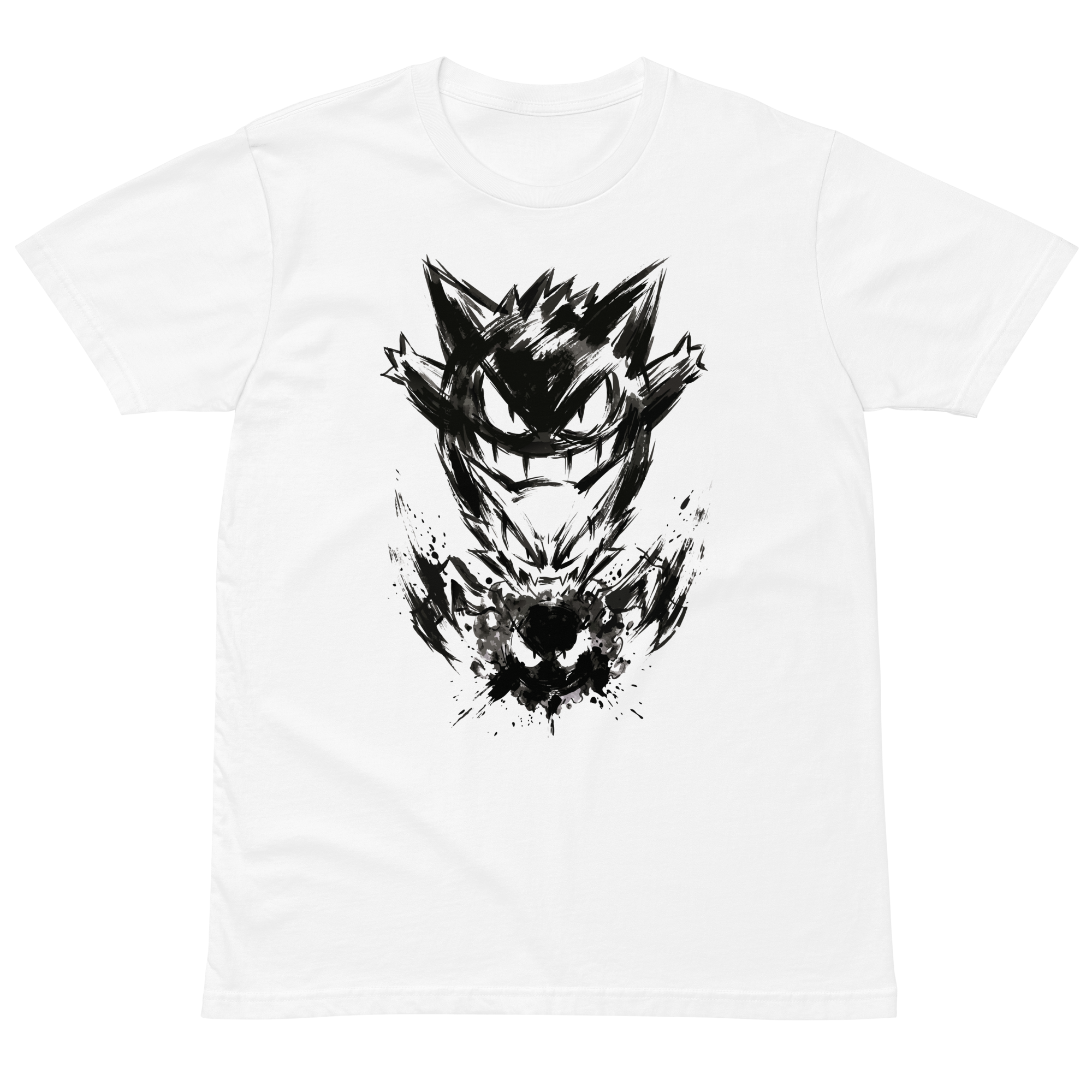 Ghost Evolution Ink Silhouette Graphic T-Shirt in Natural — Otaku Bestie Anime Apparel